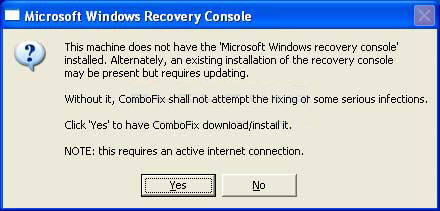 combofix recovery console - remove malware